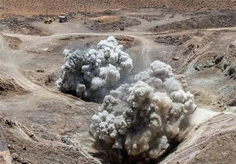 The copper mine explosion in Mohammadabad village, Delijan, Markazi province, on the evening of 1 August 2026.