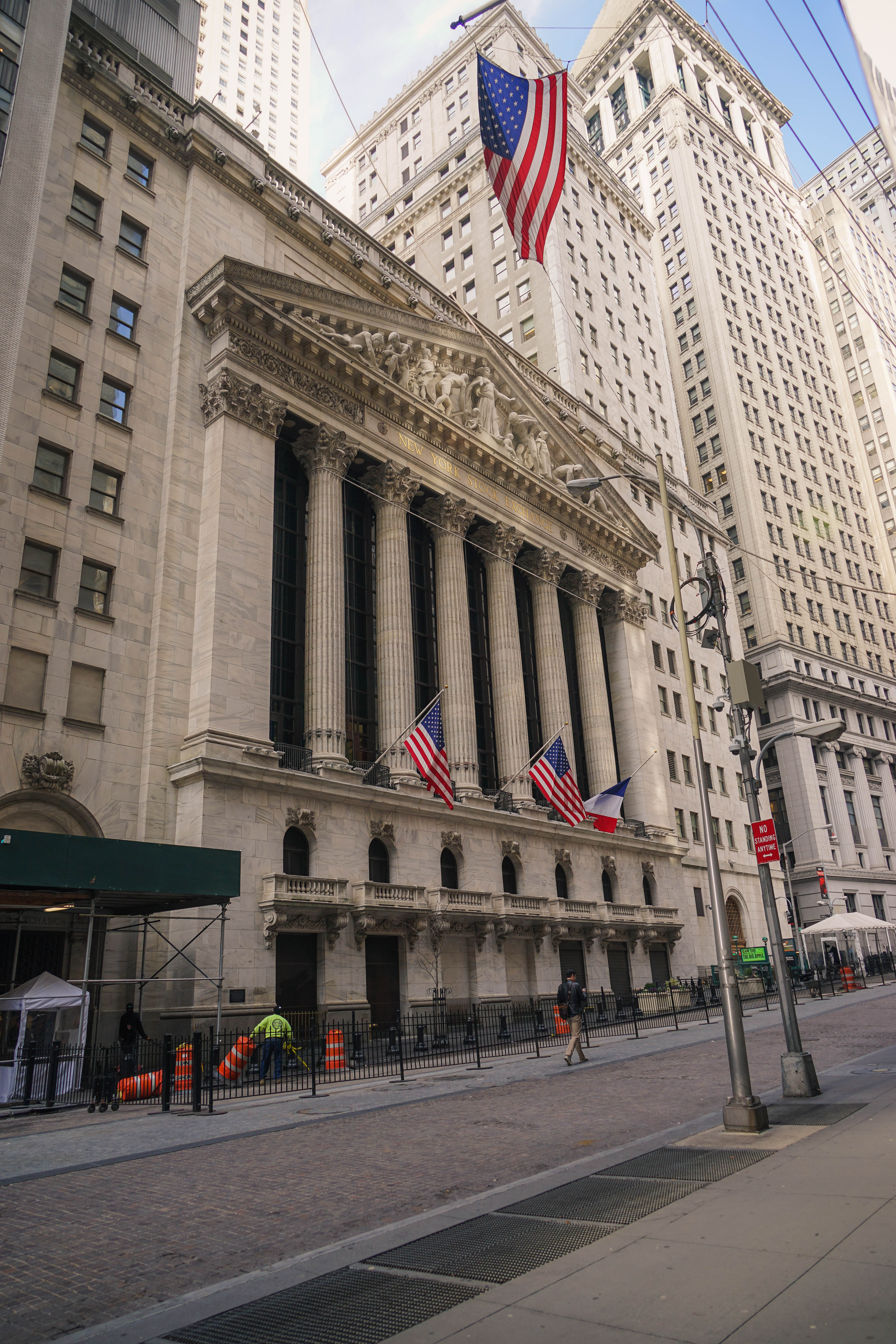 The New York Stock Exchange facade (archival photo)